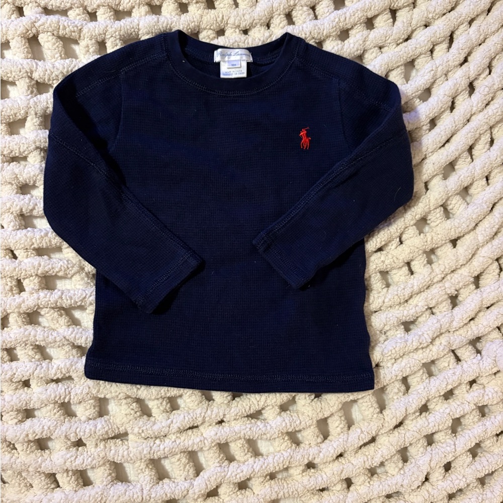 Polo by Ralph Lauren Blue and Red Long Sleeve